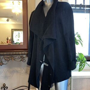 LRL cardigan thick stretchy cotton knit v-neck size XL